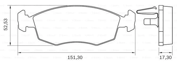 0 986 BB0 280 BOSCH Комплект тормозных колодок, дисковый тормоз (фото 4)