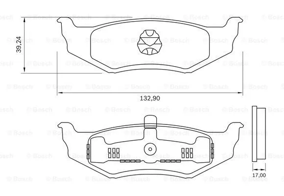 0 986 BB0 303 BOSCH Комплект тормозных колодок, дисковый тормоз (фото 4)