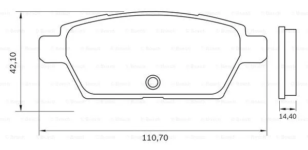 0 986 BB0 598 BOSCH Комплект тормозных колодок, дисковый тормоз (фото 2)