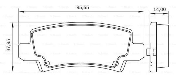 0 986 BB0 725 BOSCH Комплект тормозных колодок, дисковый тормоз (фото 1)