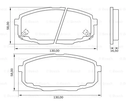 0 986 BB0 772 BOSCH Комплект тормозных колодок, дисковый тормоз (фото 3)