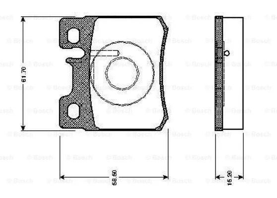 0 986 TB2 014 BOSCH Комплект тормозных колодок, дисковый тормоз (фото 1)