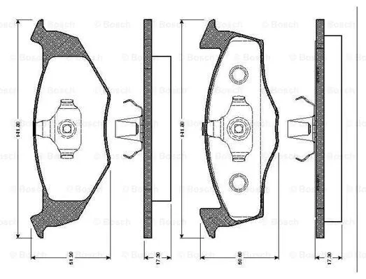 0 986 TB2 036 BOSCH Комплект тормозных колодок, дисковый тормоз (фото 1)