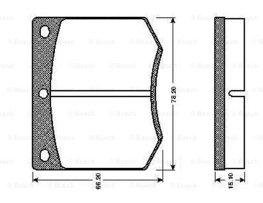 0 986 TB2 062 BOSCH Комплект тормозных колодок, дисковый тормоз (фото 1)