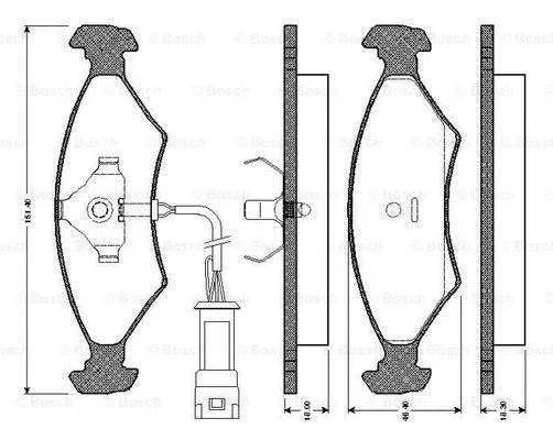 0 986 TB2 068 BOSCH Комплект тормозных колодок, дисковый тормоз (фото 1)