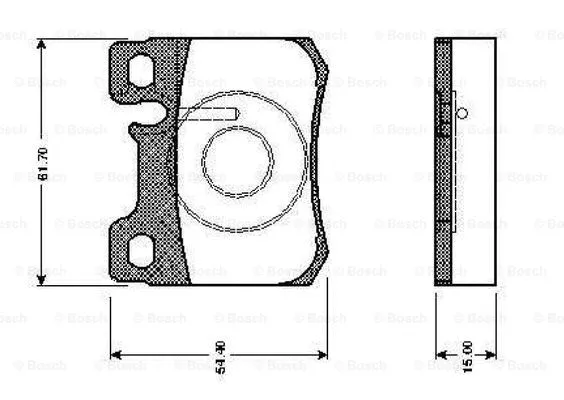 0 986 TB2 085 BOSCH Комплект тормозных колодок, дисковый тормоз (фото 1)