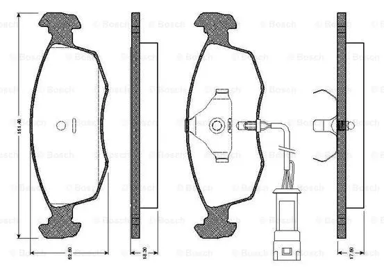 0 986 TB2 092 BOSCH Комплект тормозных колодок, дисковый тормоз (фото 1)