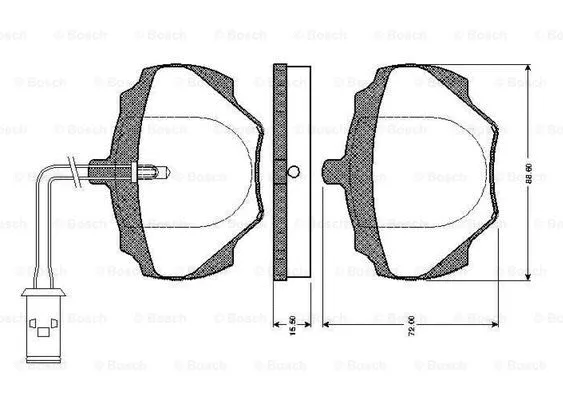 0 986 TB2 114 BOSCH Комплект тормозных колодок, дисковый тормоз (фото 1)