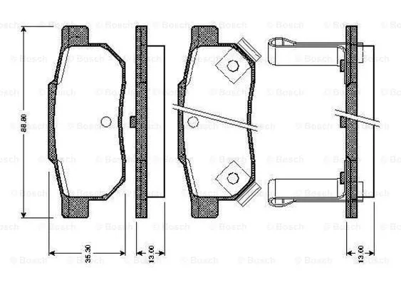 0 986 TB2 120 BOSCH Комплект тормозных колодок, дисковый тормоз (фото 1)