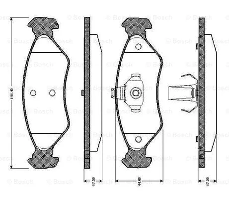 0 986 TB2 160 BOSCH Комплект тормозных колодок, дисковый тормоз (фото 1)