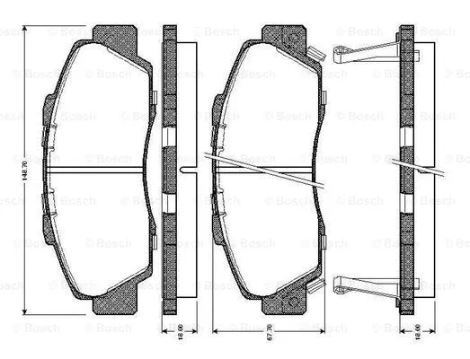 0 986 TB2 193 BOSCH Комплект тормозных колодок, дисковый тормоз (фото 1)