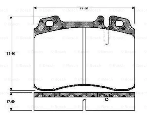 0 986 TB2 203 BOSCH Комплект тормозных колодок, дисковый тормоз (фото 1)