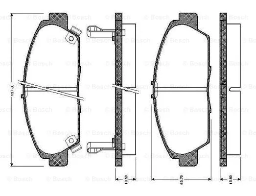 0 986 TB2 223 BOSCH Комплект тормозных колодок, дисковый тормоз (фото 1)