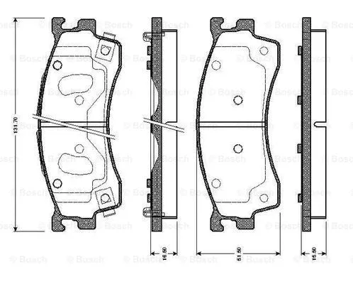 0 986 TB2 227 BOSCH Комплект тормозных колодок, дисковый тормоз (фото 1)