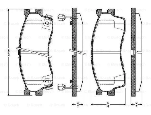 0 986 TB2 228 BOSCH Комплект тормозных колодок, дисковый тормоз (фото 1)