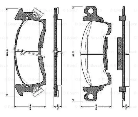 0 986 TB2 269 BOSCH Комплект тормозных колодок, дисковый тормоз (фото 1)