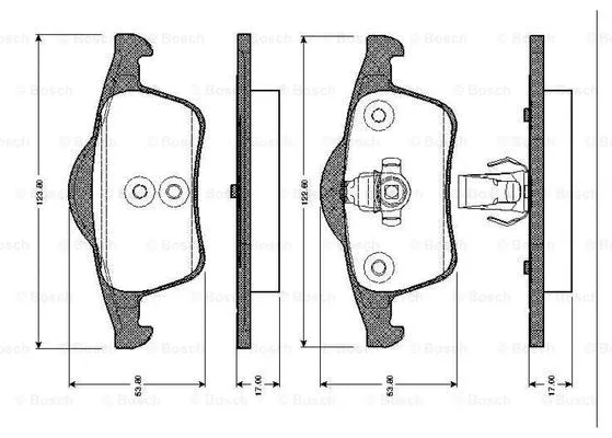 0 986 TB2 352 BOSCH Комплект тормозных колодок, дисковый тормоз (фото 1)