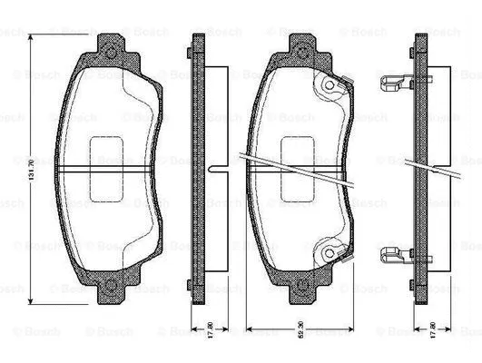 0 986 TB2 353 BOSCH Комплект тормозных колодок, дисковый тормоз (фото 1)