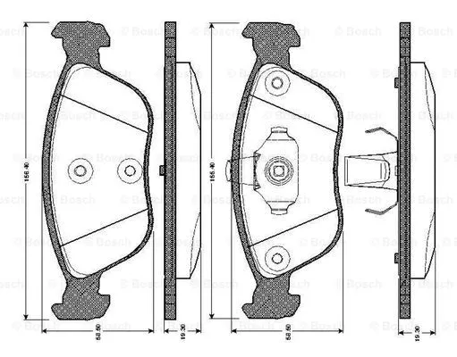 0 986 TB2 356 BOSCH Комплект тормозных колодок, дисковый тормоз (фото 1)