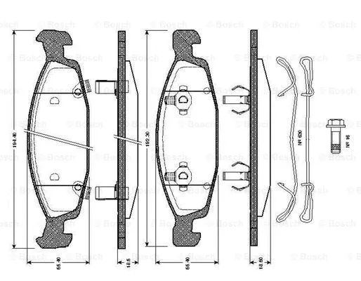 0 986 TB2 365 BOSCH Комплект тормозных колодок, дисковый тормоз (фото 1)