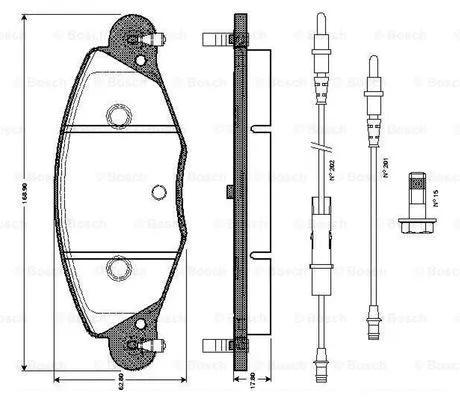 0 986 TB2 398 BOSCH Комплект тормозных колодок, дисковый тормоз (фото 1)