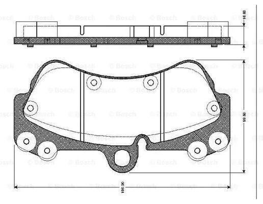 0 986 TB2 454 BOSCH Комплект тормозных колодок, дисковый тормоз (фото 1)