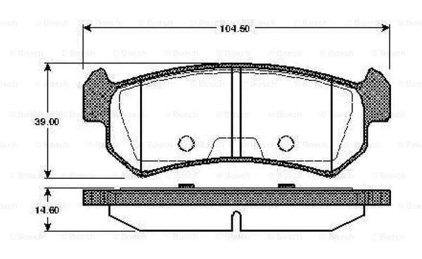 0 986 TB2 465 BOSCH Комплект тормозных колодок, дисковый тормоз (фото 1)