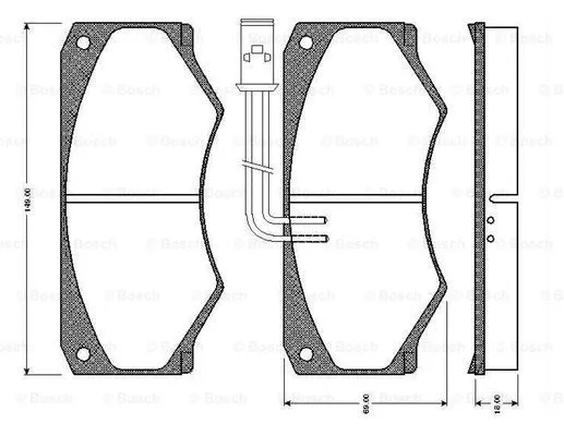 0 986 TB2 484 BOSCH Комплект тормозных колодок, дисковый тормоз (фото 1)