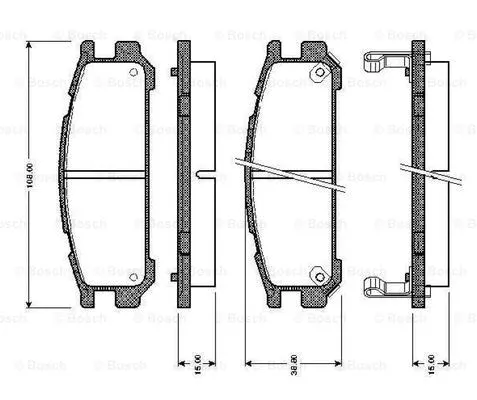 0 986 TB2 645 BOSCH Комплект тормозных колодок, дисковый тормоз (фото 1)