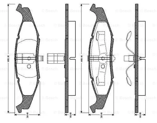 0 986 TB2 704 BOSCH Комплект тормозных колодок, дисковый тормоз (фото 1)