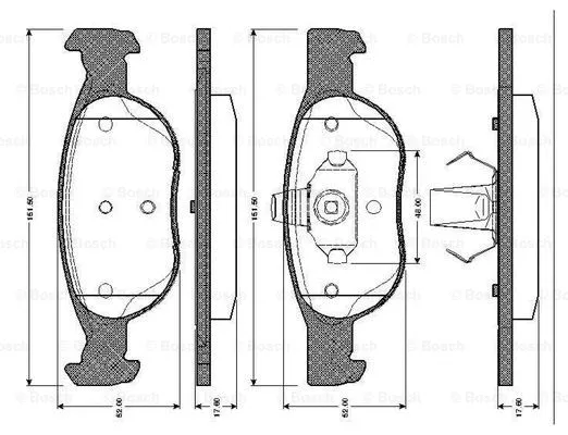 0 986 TB2 731 BOSCH Комплект тормозных колодок, дисковый тормоз (фото 1)