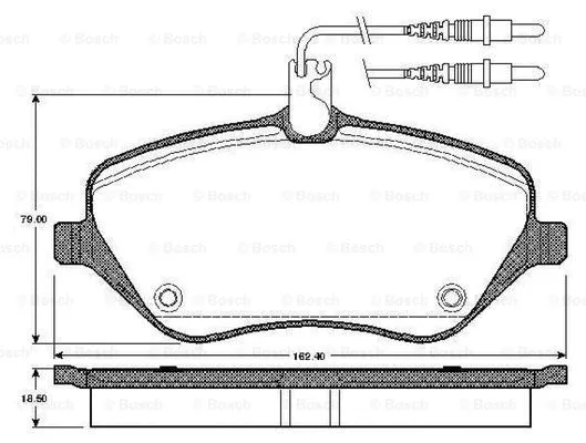 0 986 TB2 880 BOSCH Комплект тормозных колодок, дисковый тормоз (фото 1)