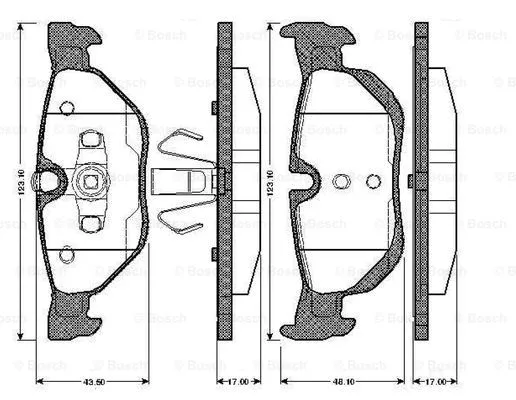 0 986 TB2 899 BOSCH Комплект тормозных колодок, дисковый тормоз (фото 1)