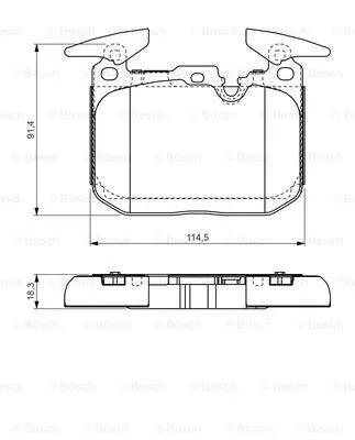 0 986 TB3 211 BOSCH Комплект тормозных колодок, дисковый тормоз (фото 1)