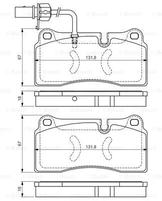 0 986 TB3 221 BOSCH Комплект тормозных колодок, дисковый тормоз (фото 1)