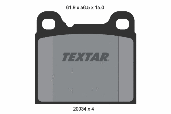 2003402 TEXTAR Комплект тормозных колодок, дисковый тормоз (фото 1)
