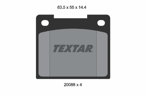 2008802 TEXTAR Комплект тормозных колодок, дисковый тормоз (фото 1)