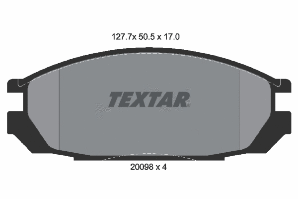 2009801 TEXTAR Комплект тормозных колодок, дисковый тормоз (фото 1)