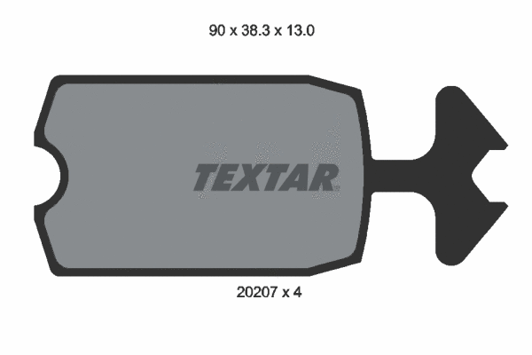 2020709 TEXTAR Комплект тормозных колодок, дисковый тормоз (фото 1)