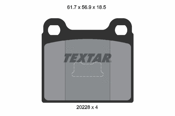 2022802 TEXTAR Комплект тормозных колодок, дисковый тормоз (фото 1)
