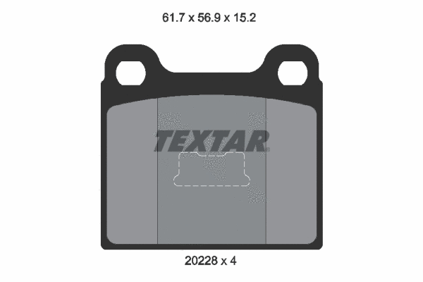 2022803 TEXTAR Комплект тормозных колодок, дисковый тормоз (фото 1)