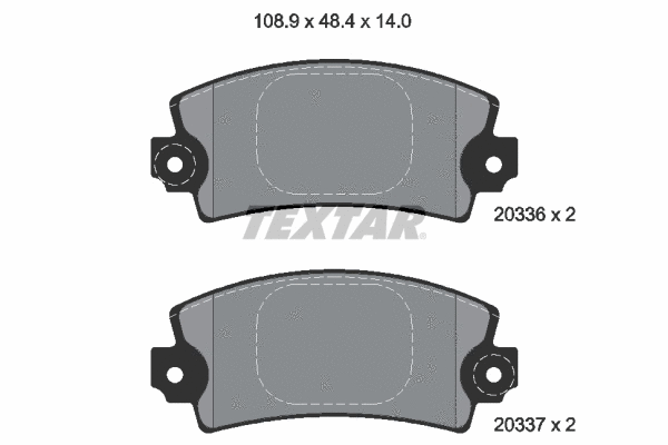 2033602 TEXTAR Комплект тормозных колодок, дисковый тормоз (фото 1)