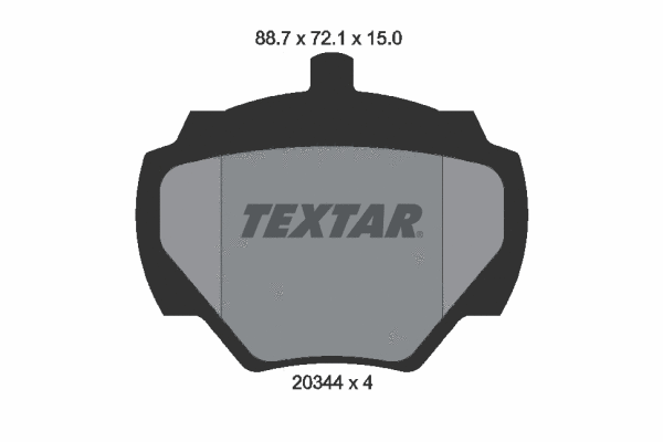 2034402 TEXTAR Комплект тормозных колодок, дисковый тормоз (фото 1)