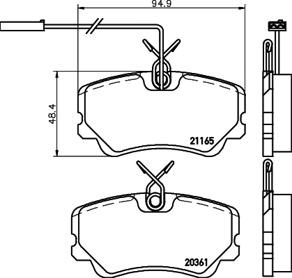 2036101 TEXTAR Комплект тормозных колодок, дисковый тормоз (фото 1)