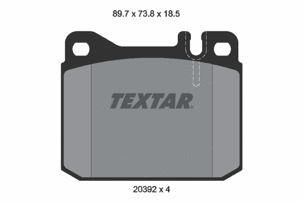 2039213 TEXTAR Комплект тормозных колодок, дисковый тормоз (фото 1)