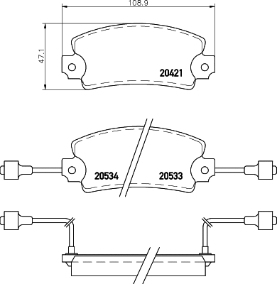 2042103 TEXTAR Комплект тормозных колодок, дисковый тормоз (фото 1)