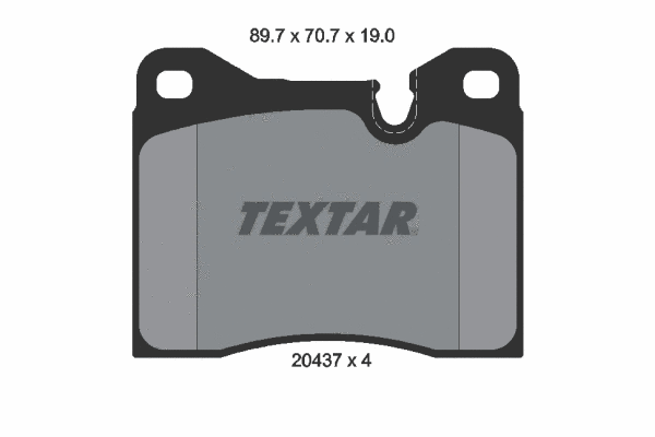 2043702 TEXTAR Комплект тормозных колодок, дисковый тормоз (фото 1)