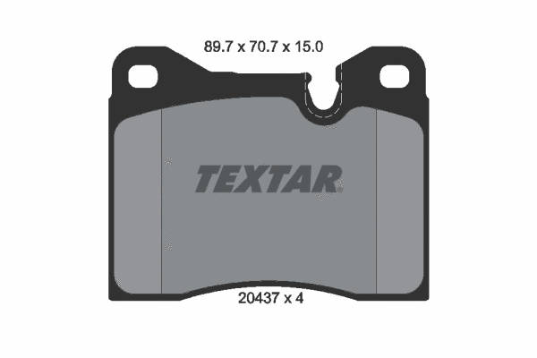 2043703 TEXTAR Комплект тормозных колодок, дисковый тормоз (фото 1)