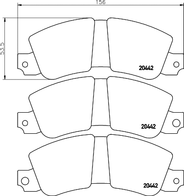 2044201 TEXTAR Комплект тормозных колодок, дисковый тормоз (фото 1)
