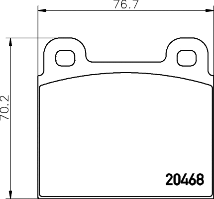 2046801 TEXTAR Комплект тормозных колодок, дисковый тормоз (фото 1)